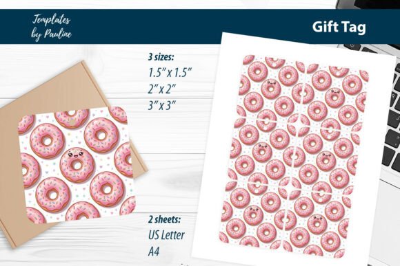 Add a Sweet Touch to Your Gifts with Kawai Donut Party Favor Tags