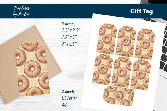 Donut Scrapbook Tags and Ephemera