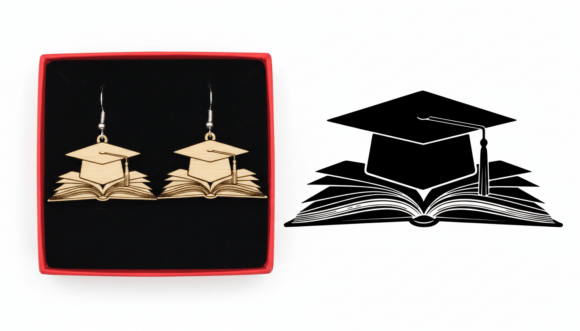 Graduation Cap Book Earring Laser Cut: A Practical Design for Meaningful Jewelry Projects