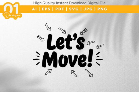 Lets Move Kids Sports SVG Design