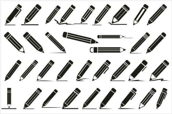 Minimal Pencil Line Vector Icon Design
